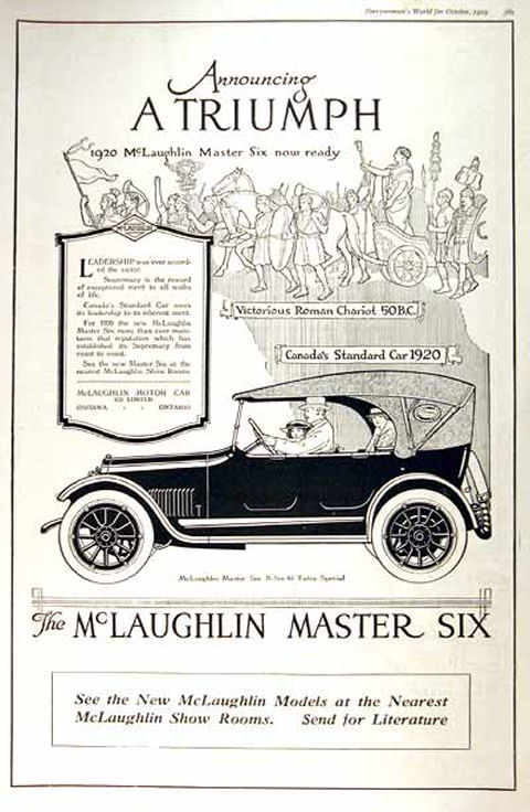 1920 General Motors Auto Advertising